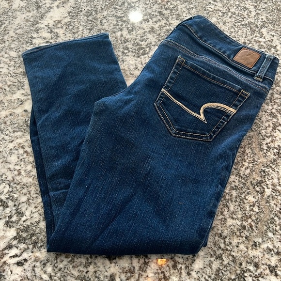 American Eagle Jeans Cropped Ankle Capri Stretch Artist AE Skinny Slim Vintage - Picture 1 of 8